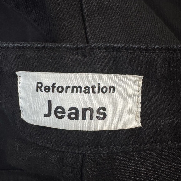 Reformation Women’s Straight Black Pants Sz 26 - Picture 7 of 10